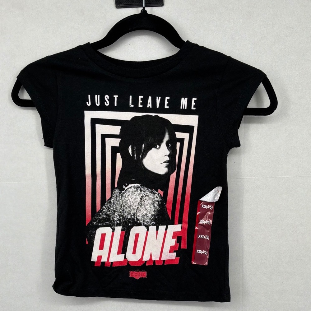 Beetlejuice Beetlejuice Jenna Ortega Just Leave Me Alone Graphic Tee XS